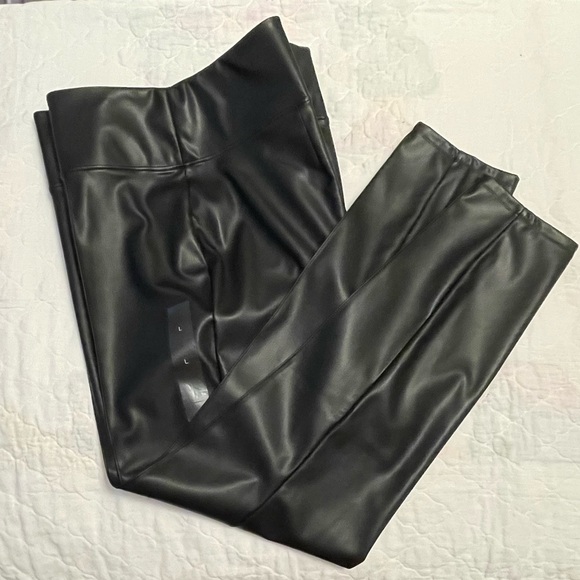 NWT, “Nine West” Black Women's Leggings, 100% Polyester Sz Lg, Incredibly Soft - Picture 1 of 12